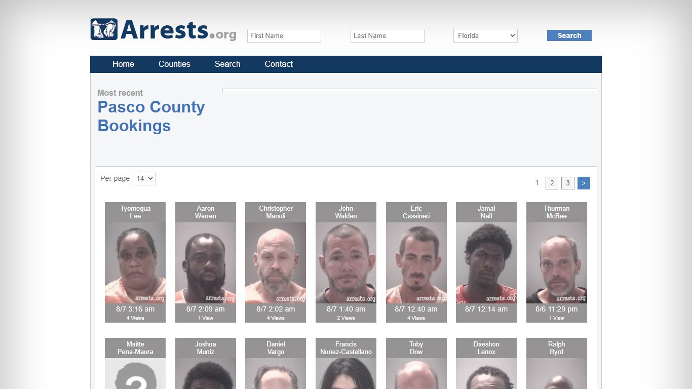 Pasco County Arrests and Inmate Search